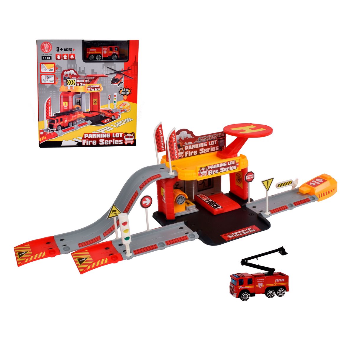 Playset Estacion Armable Con Vehiculo - Carro Bombero